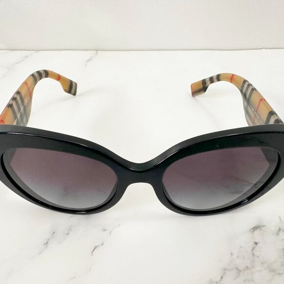 Burberry 54mm Round Cat Eye Sunglasses - Picture 11 of 12